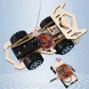 3D Puzzles Childrens Assembléia de madeira DIY 4-CH Electric RC Racing Car Modelo de Experiência científica Toy Toy Fun DIY MOME