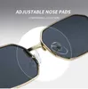 Sonnenbrille schmale Männer Sonnenbrille Mode rechteckige Damen Metall Luxus Marke 2024 Klassische Oculos Maskulino -Brille UV400 H240429