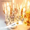 Świece wszystkiego najlepszego z okazji urodzin walentynki dekoracja ciasta matka retro świecznik świeca bogicza ciasto urodzinowe dekoracja D240429