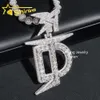 Anpassad brevhänge silver 925 VVS Moissanite Iced Out Diamond Hip Hop smycken halsband kubansk kedjebrev hänge desiger smycken