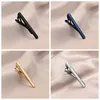 8 PCS TIE CLIP مع ضيوف الزفاف مربع هدايا هدايا Metal Man Shirt Cufflinks Gift for Hears Luxury Jewelry Business 240419