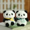 Anahtarlıklar Peluş Panda Sevimli Doll Keyasyonlar Yaratıcı Araba Anahtarları Aksesuarlar Çift çanta Kawaii Anahtarlık Toptan