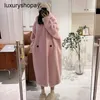 Maxmaras Teddy Bear Coat Womens Cashmere Płaszcze wełna wełna zima wszystkie 2024 NOWOŚĆ Włosy jagnięce cząsteczki owce wycięte z kapturem długie futro Fork