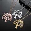 Colliers de pendentif Collier d'arbre de vie personnalisé personnalisé avec 1 à 6 noms en acier inoxydable Chaîne de la chaîne de la famille