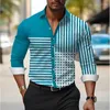 Camicie casual maschile 2024 Ultimo sport alla moda con abbottini a bavero grande e confortevole camicia stampata ad alta definizione