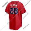 Goud 13 Ronald Acuna Jr. Jerseys 28 Matt Olson 1 Ozzie Albies 7 Dansby Swanson Baseball Jersey 27 Austin Riley Will Smith Jorge Soler Tyler Matzzek Eddie Rosario Heredia