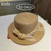 Beach Hat Hats for Women Flat Kids Baby Girl Child Bowknot Cute Summer Outdoor Kids Sun Hat Khaki Gril Hats Sombreros De Mujer 240419