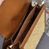 Summer Designer Woven Bag Luxury Cassandra Shoulder Bag Women Grass Woven Handväska 10a Top Quality Beach Bags Tote Crossbody Casual Top Lady Portfölj Bag