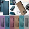 Caseme Pu Plain Leather Wallet Case pour iPhone Pro Max Plus XR XS MAX X plus carte de crédit iPhone Slot Pocket Phone Flip Cover Holder Kickstand Pouch