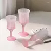 Bicchieri da vino tazze in rilievo rosa cocktail atmosferico in vetro lussuoso e creativo tazza di champagne bar cucine utensili da cucina