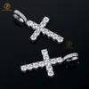 Fabricante de jóias Hiphop Ice Out Cross Pinging for Men 925 Sterling Silver Gemstone Pingents 5mm Moissanite Cross Pinging