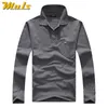 Coton Polos Hommes à manches longues Polo Polo printemps automne robe masculine rayée Classic Business Père Gift Drop Ship 240426