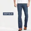 Herrenstiefel -Schnitt Jeans leicht ausgestattet Schlanker fit blau schwarze hose designer klassischer männlicher dethimshosen 240422