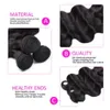 Acessórios para o cabelo beijo Humanloose wav yaki 3 pacotes de 10-26 polegadas Virgin Virgin Remy reto Deep Curly Body Wave Natural Color Black Ot2pd