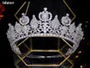 Hair Clips Barrettes Luxury Zirconia Miss Universe Big Crowns Wedding Crystal Tiara For Women CZ Handmade Princess Birthday Head5469827