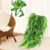 Decoratieve bloemen 82 cm kunstmatige muur hangende Perzische gras plastic wijnstok decoratie varen groen bladeren nep planten huizen tuin diy