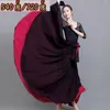Gonna da ballo in chiffon flamenco per donne per donne di 720 gradi Solido Signi lunghe ballerino pratica in stile cinese con grande orlo
