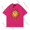 2024 Designer DrawDrew Thirt Tshirt T -Summer Women and Men Luxury Casual Fashion Venilate Smiley Sunni di stampa Brand Modello Shortwear Shortwear Shortwear Shortwear 645