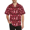 Camisas casuais masculinas Manga curta Hawaii Fashion Shirt Blouse 2024 Summer Men Clothing Vocation Party Camisas Male Buttons
