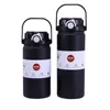 1L12L en acier inoxydable bouteille d'eau thermique thermose flacon sous vide avec gobelet de paille portable des boissons froides thermos gym 240415
