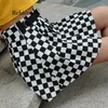 Kjolar veckade checkerboard kvinnor harajuku hög midja kjol casual dans koreansk svett kort sommar mini