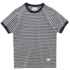 Herren-T-Shirts Sommer NEU NEU RETRO SLAND O-NECKE NAVY STRIPE T-SHIRT MENS FODE Simple 100% Baumwolle Wäsche Casual Sport Tops H240429