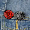 Retro Red Black Ticket Round Symbol Badge Admit Hell One Movie Hell Tickets Cool Brooch Backpack Leather ENAMEL PIN AMIS AMIS GADE