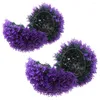 Decorative Flowers Artificial Boxwood Plants For Weddings - Purple 25cm And 30cm Sizes