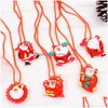 Noel dekorasyonları yıl aydınlatma kolye dekorasyon bilezikleri Led Çocuklar İçin Hediye Oyuncakları Kızlar Kızlar 20226817022 Damla Teslimat Ho DHCDW