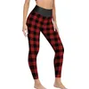 Pantalons de yoga à imprimé plaid pour femmes