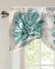 Curtain Vintage Succulents Window Living Room Kitchen Cabinet Tie-up Valance Rod Pocket