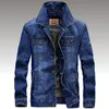 Chaqueta de mezclilla de mezclilla para hombres puestos de mezclilla militar de jeans de alta calidad para hombres de invierno de invierno.