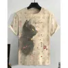 T-shirts Katheren met korte mouwen T-shirt Summer Fashion 3D Printing Cartoon Heren Kleding Heren Retro Daily Casual Topl2404