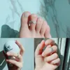 6Pcs Summer Beach Foot Jewelry Open Toe Rings for Women Adjustable Midi Finger Toe Band Ring Set Gifts White CZ 240426