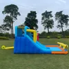 Fabricantes de slides do parque aquático Casa inflável com slides de água piscina piscina infantil pulando pátio saltitante quintal ao ar livre bouncer center com canhões duplos