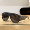 Lunettes de soleil designer hommes Chunky Plate Frame FT1044 Lunettes surdimensionnées Fashion Sunglasses pour femmes Black Sport Black Styles Boîte originale
