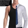 Herren schlanker Körper Shapewear Korsett Weste Hemd Kompression Bauch Bauch Bauchkontrolle Schleiche Tailler Cincher Unterwäsche Sportweste 240426