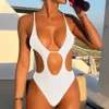 2024 New Piece Swimsuit Womens Sexy Hollow Open Back Swimsuit One Piece Bikini