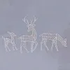 Decorazioni Iron Art Elk Deer Christmas Garden Decoration con LED Light Lighting glitter Renna di Renna di Vina Outdoor Ornament Decor