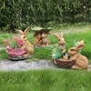Doniczki garnki rośliny symulacja zwierząt żywica królika mięso dekoracja ogrodowa rzeźba rzeźbia rzeźbi