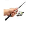 Boat Fishing Rods Pocket Mini Rod Pool Pen Vorm gevouwen met metalen draaiende haspelwielaccessoires Drop levering Sport buitenshuis Ottia