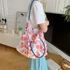 Han Feng Summer Duża pojemność ręczna torba na ramię z torbą na zakupy ze sznurka
