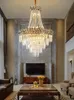 2024 Nordic Modern Luxury Villa Living Room K9 Crystal Chandelier Atmosfera Staircase Chandelier Hotel Holling Home Lighting