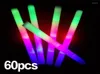 Partydecoratie 36/60 stks kleurrijke gloedstokken verlichte led spons spons glowsticks rave toverstanden knipperende lichtsticks benodigdheden7026566