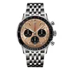 męskie zegarek wysokiej jakości luksusowe designerskie zegarki Menwatch Aerial Timer Business Orologio 43 mm kwarcowy zegarek Pasek ze stali nierdzewnej Relojes Black Pilot Watch Relogios