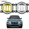 Eemrke LED Fog Lights Assembly 30W / 40W pour Honda Crosstour TF1 2013 2014 2015 avec lentille claire ange Eyes Drl Car Ptf Daytime Running Light 12V Fog Lampe