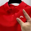 Herren-T-Shirts 2024 Europäischer Jlindeberg Sommer Hot Selling Mens Mode T-Shirt Polo Mode Herren Hohe-Quty Polo Shirt T240425