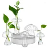 Vases 5pcs Colored Glass Mushroom Vase DIY Bottle Funky Cottagecore Decor For Home Room Office Windowsill Decoration