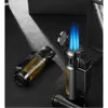 Rangillable de haute qualité Regilable 4 Jet Strong Flame Flame Cigar Torch Butane Gun Bighters pour le camping