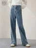 Ziqiao 100% coton rétro de nettoyage droite rétro pour femmes pantalons longs en hipcovement mince en hipcovre femelle 240416